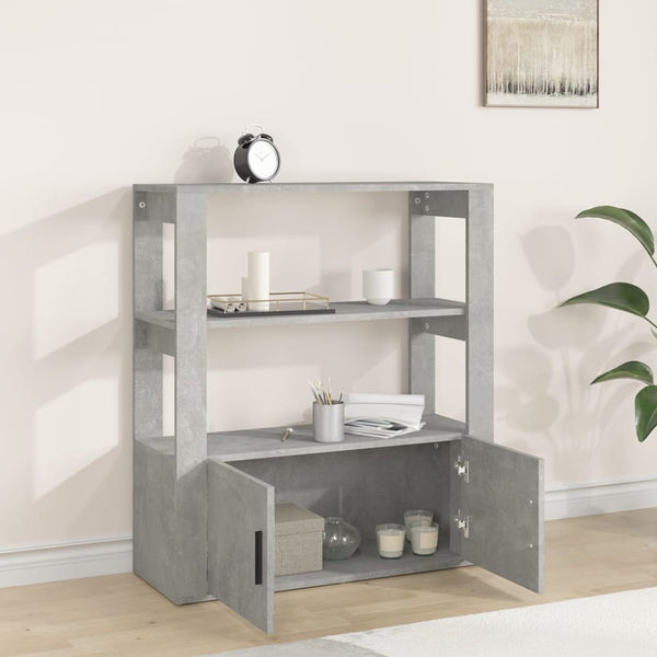 Senkki betoninharmaa 80x30x90 cm tekninen puu