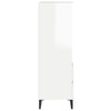 Kaappi korkeakiilto valkoinen 40x36x110 cm tekninen puu