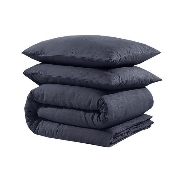 Pussilakanasetti Leaves 3D Antrasiitti