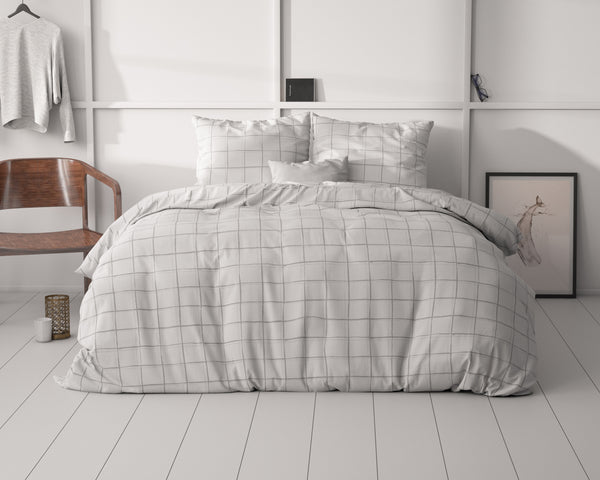 Pussilakanasetti Check it Harmaa