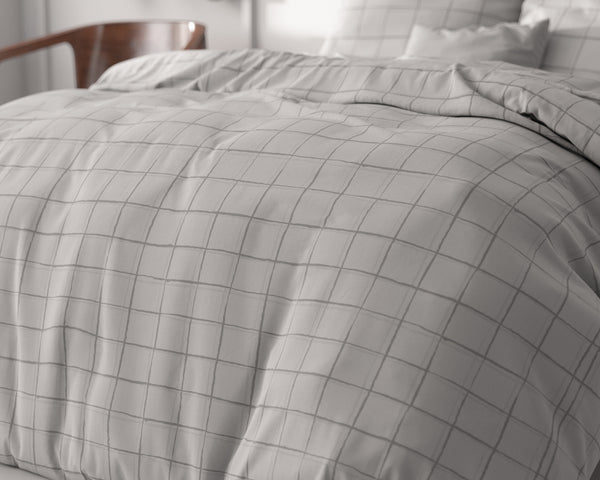 Pussilakanasetti Check it Harmaa