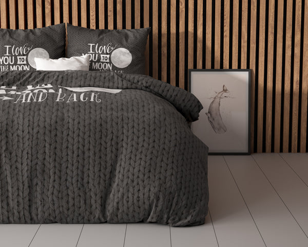 Pussilakanasetti Moon and Back Antrasiitti