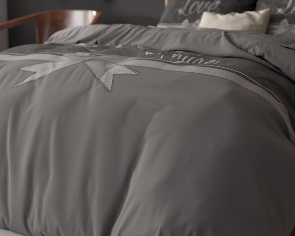 Pussilakanasetti Pure Love Harmaa