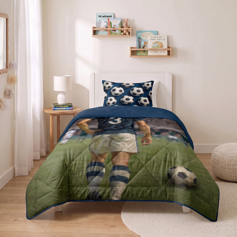 VUODEVAATTEET - Lazy peitto Kids Jalkapallo tähti Sininen