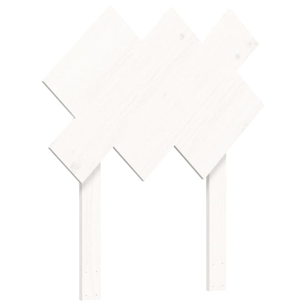 Sängynrunko päädyllä valkoinen 90x200 cm täysi puu