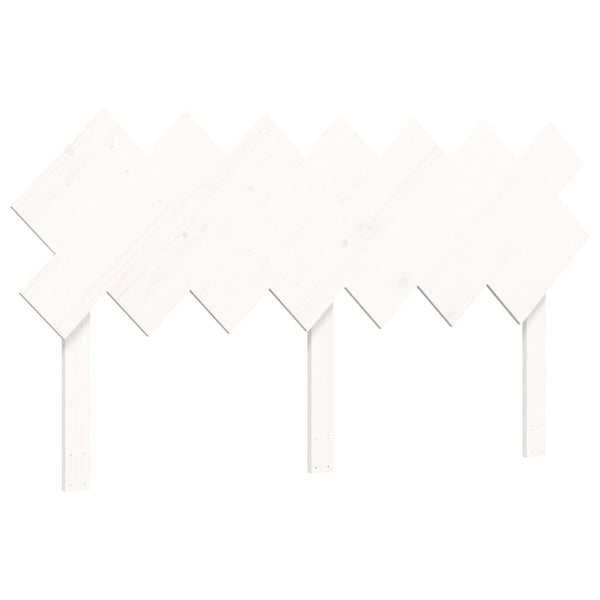 Sängynrunko päädyllä valkoinen 140x200 cm täysi puu