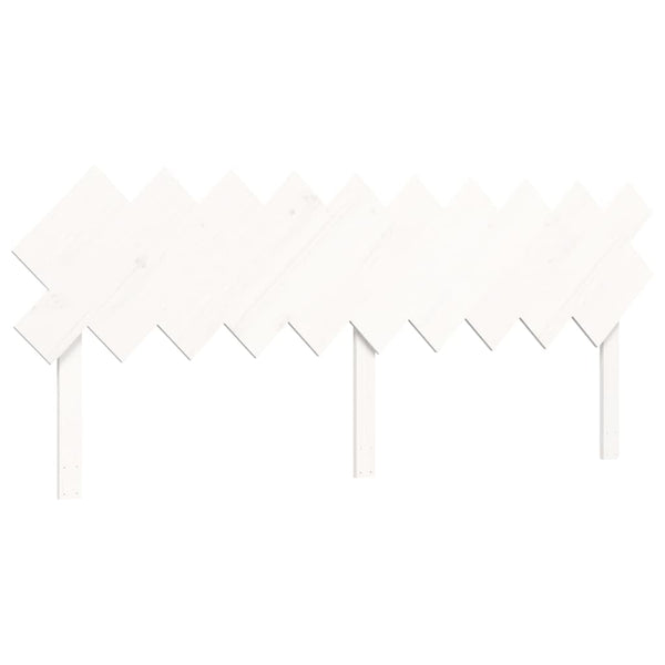 Sängynrunko päädyllä valkoinen 200x200 cm täysi puu