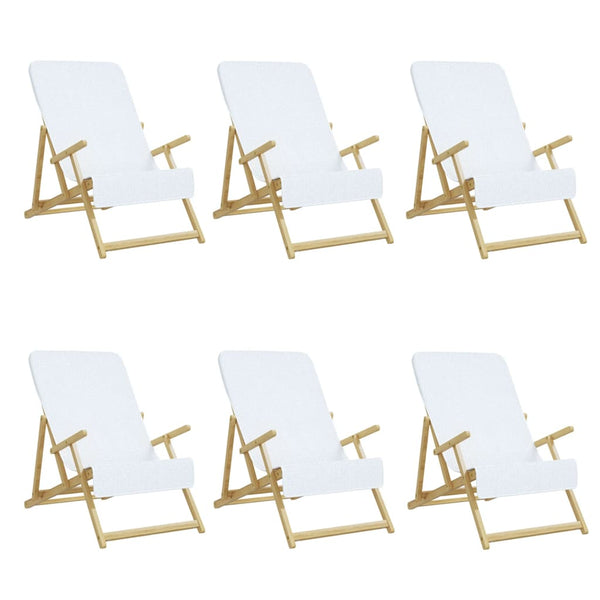 Rantapyyhkeet 6 kpl valkoinen 60x135 cm kangas 400 GSM