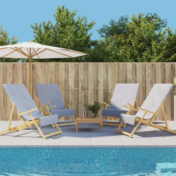 Rantapyyhkeet 4 kpl harmaa 60x135 cm kangas 400 GSM