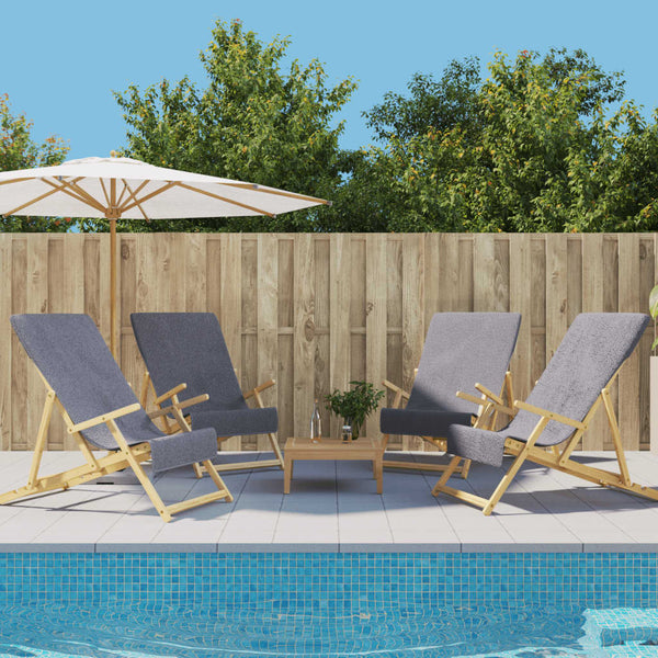 Rantapyyhkeet 4 kpl antrasiitti 60x135 cm kangas 400 GSM