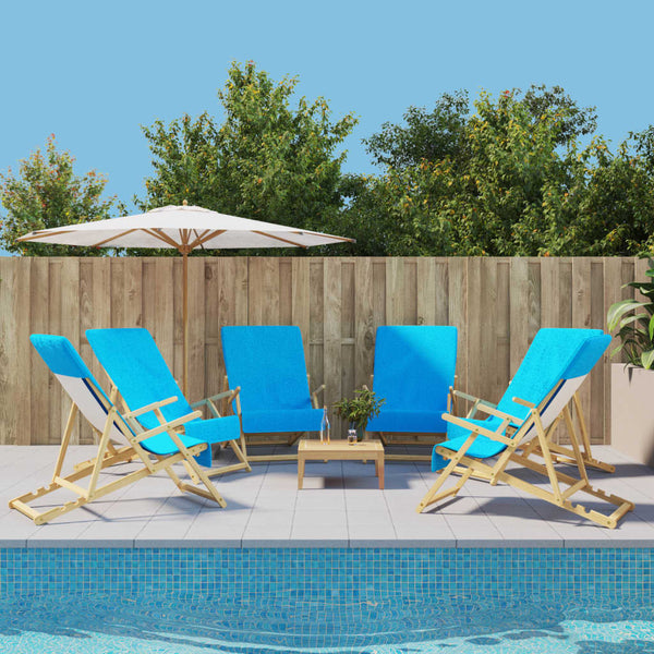 Rantapyyhkeet 6 kpl turkoosi 60x135 cm kangas 400 GSM