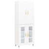 Kaappi valkoinen 69,5x34x180 cm tekninen puu