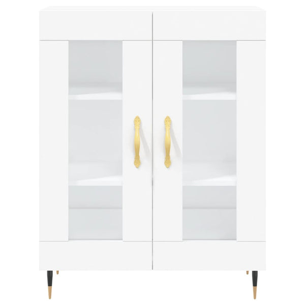 Kaappi valkoinen 69,5x34x180 cm tekninen puu