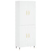 Kaappi valkoinen 69,5x34x180 cm tekninen puu