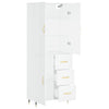 Kaappi valkoinen 69,5x34x180 cm tekninen puu