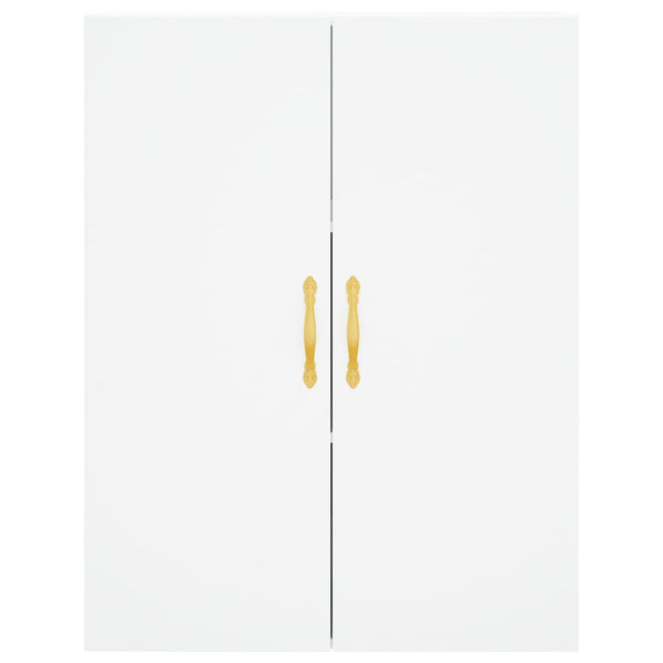 Kaappi valkoinen 69,5x34x180 cm tekninen puu