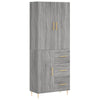 Kaappi harmaa Sonoma 69,5x34x180 cm tekninen puu