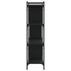 Kirjahylly 4 kerrosta musta 76x32x123 cm tekninen puu