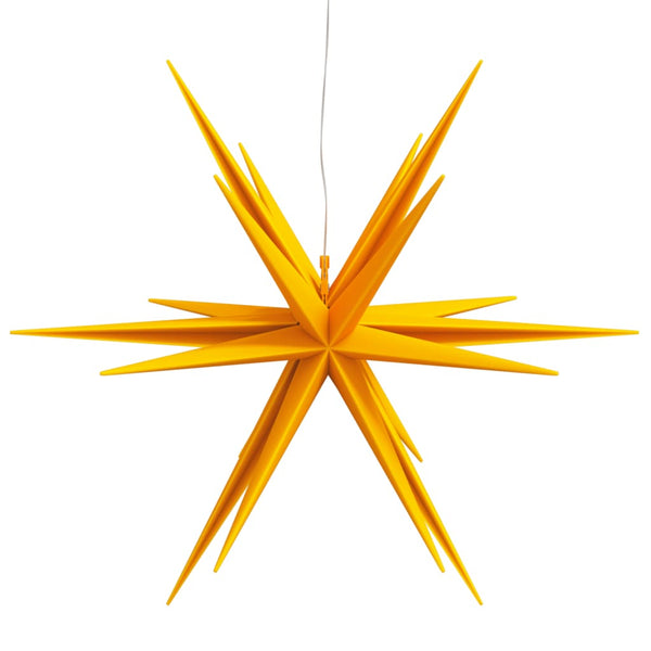 Keltainen joulun led-tähtivalo Fredrich 57cm (taitettava)
