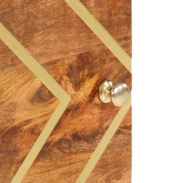 Ruskea ja musta kaappi Zubier 40x33,5x110cm (mangopuu)