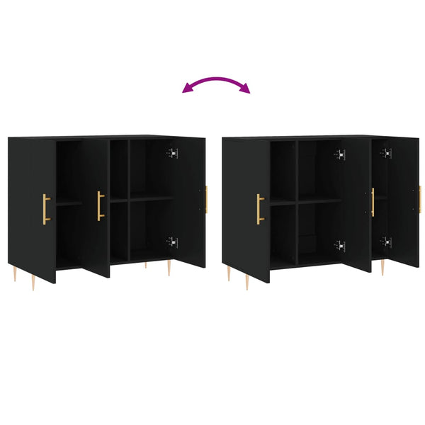 Musta senkki Dilhan 90x34x80cm (puinen)