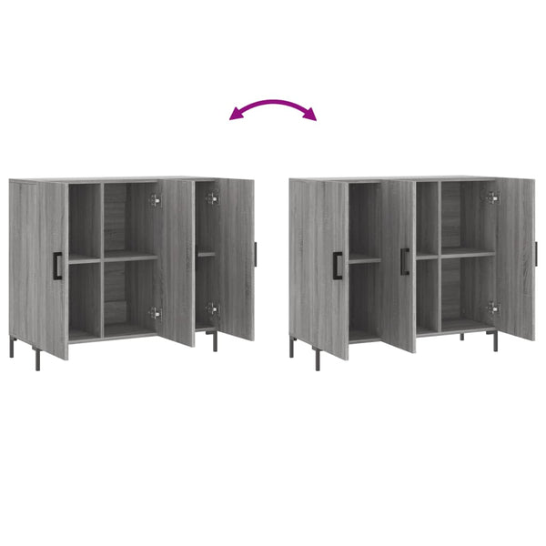 Senkki harmaa Sonoma 90x34x80 cm tekninen puu