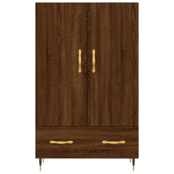 Kaappi ruskea tammi 69,5x31x115 cm tekninen puu