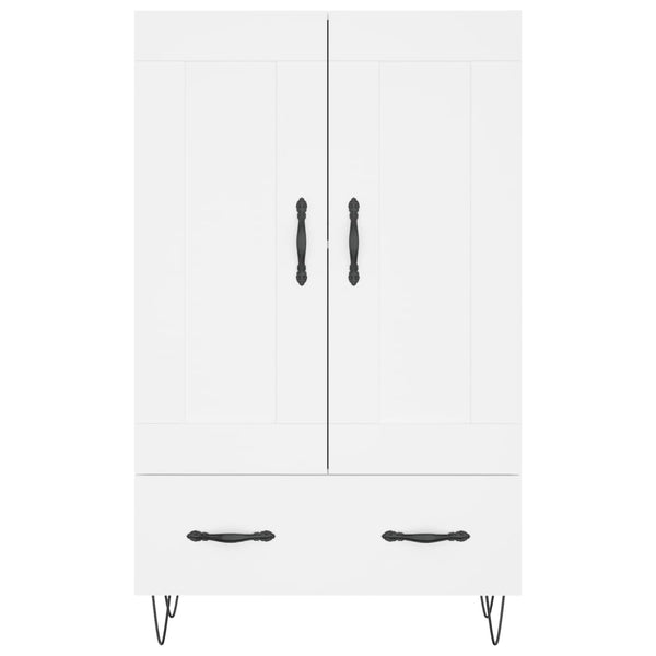 Kaappi valkoinen 69,5x31x115 cm tekninen puu