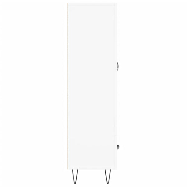Kaappi valkoinen 69,5x31x115 cm tekninen puu