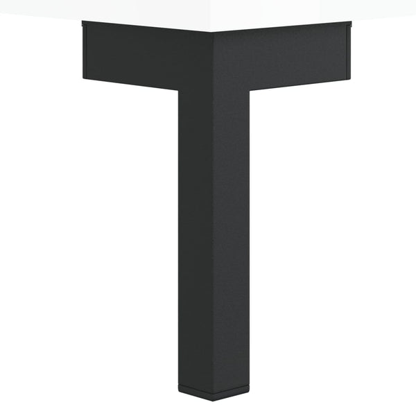 Kaappi korkeakiilto valkoinen 69,5x31x115 cm tekninen puu