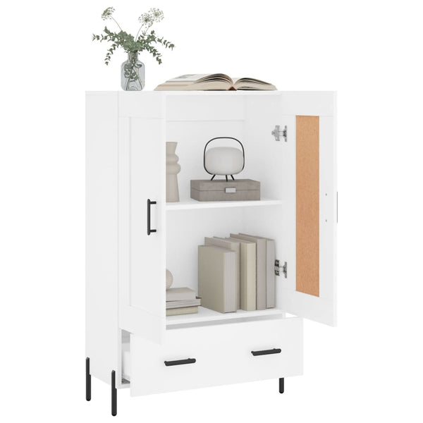 Kaappi valkoinen 69,5x31x115 cm tekninen puu