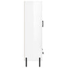 Kaappi korkeakiilto valkoinen 69,5x31x115 cm tekninen puu