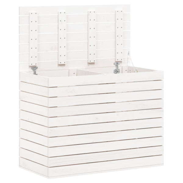 Pyykkikori valkoinen 88,5x44x66 cm täysi mänty