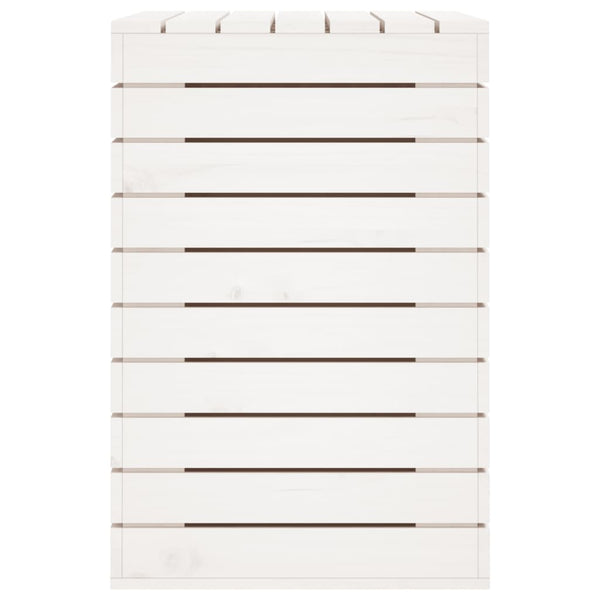 Pyykkikori valkoinen 88,5x44x66 cm täysi mänty