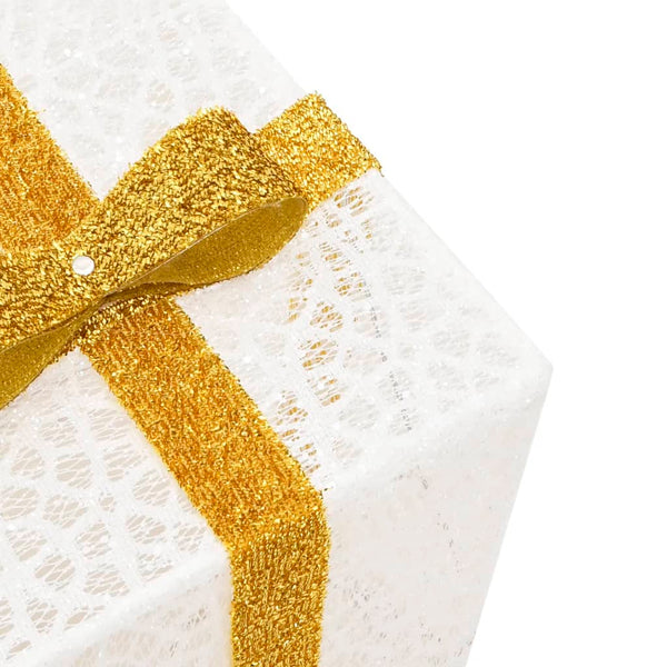 Valaistut joululahjat 3 kpl 64 lämpimän valkoista LED-valoa