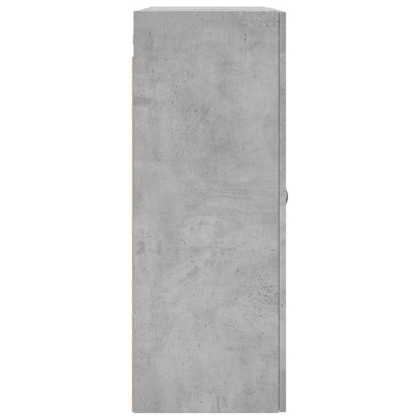 Seinäkiinnitettävä kaappi betoninharmaa 69,5x34x90 cm