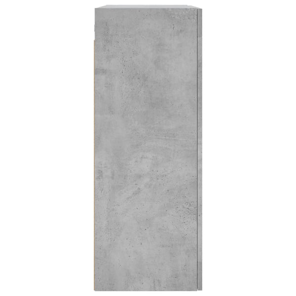 Seinäkiinnitettävä kaappi betoninharmaa 69,5x34x90 cm