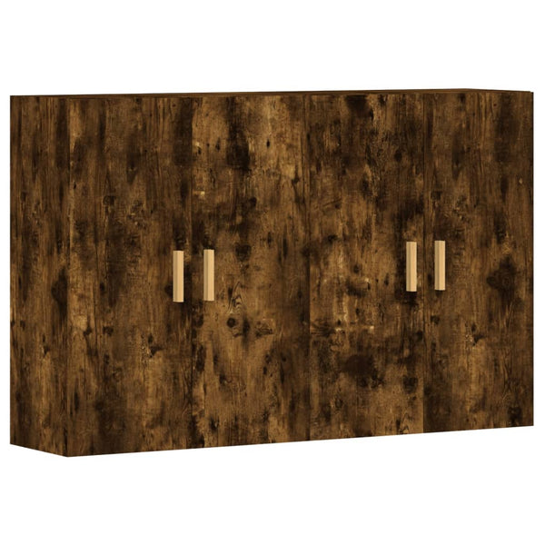 Seinäkiinnitettävät kaapit 2 kpl savutammi tekninen puu