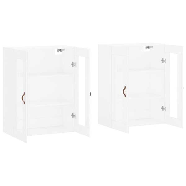 Seinäkiinnitettävät kaapit 2 kpl valkoinen tekninen puu