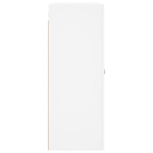 Seinäkiinnitettävät kaapit 2 kpl valkoinen tekninen puu