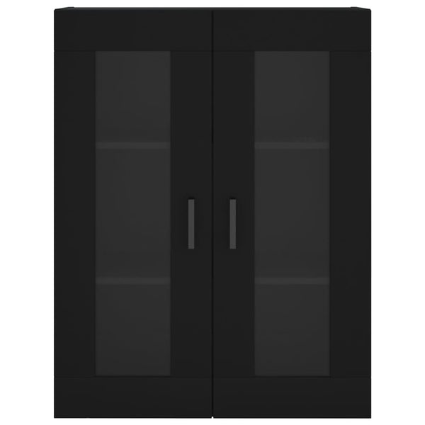 Musta seinäkiinnitettävät kaapit Sybilla (2 kpl puinen)