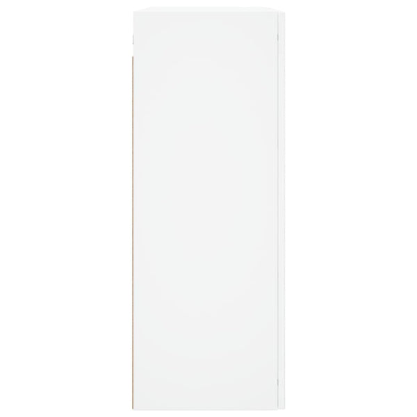 Seinäkiinnitettävät kaapit 2 kpl valkoinen tekninen puu