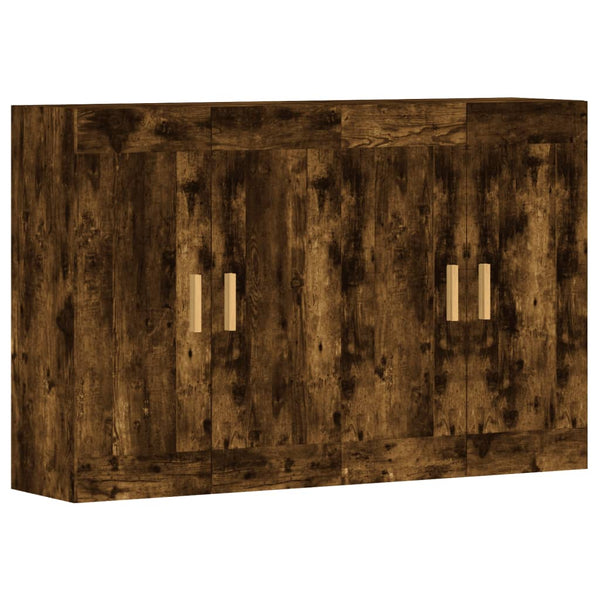 Seinäkiinnitettävät kaapit 2 kpl savutammi tekninen puu