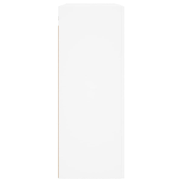 Seinäkiinnitettävät kaapit 2 kpl valkoinen tekninen puu