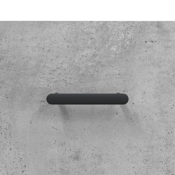 Kaappi betoninharmaa 69,5x34x180 cm tekninen puu