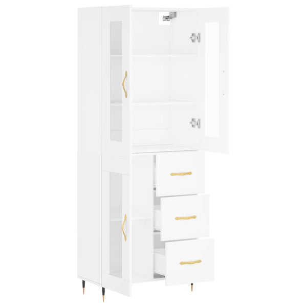 Valkoinen kaappi Rivelinio 69,5x34x180cm (puinen)