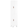Kaappi korkeakiilto valkoinen 34,5x34x180 cm tekninen puu
