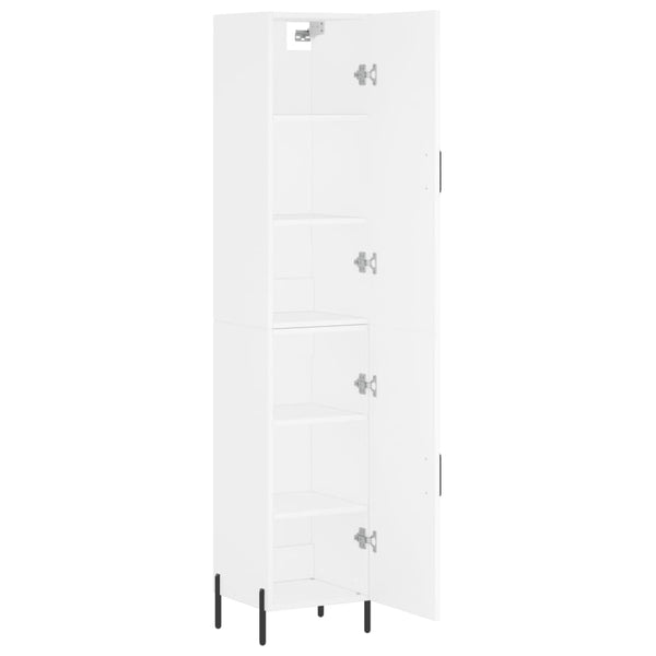 Kaappi valkoinen 34,5x34x180 cm tekninen puu