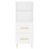 Kaappi valkoinen 34,5x34x180 cm tekninen puu