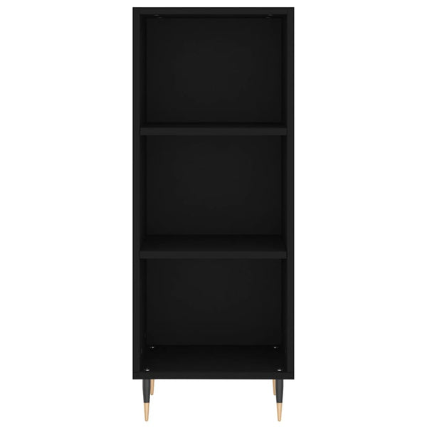 Kaappi musta 34,5x34x180 cm tekninen puu